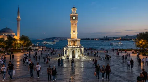 Konak, Izmir: clock tower, bazaar and ferry town